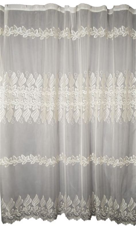 Lace Shower Curtain Victorian Ecru Embroidered 72 X 72 Renovators