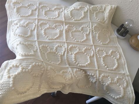 Free delivery and returns on ebay plus items for plus members. Mickey Mouse crochet bobble baby blanket | Bobble stitch ...