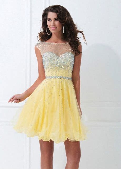 Short Yellow Prom Dress