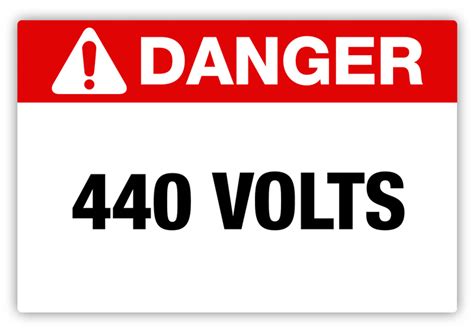 Danger 440 Volts Label