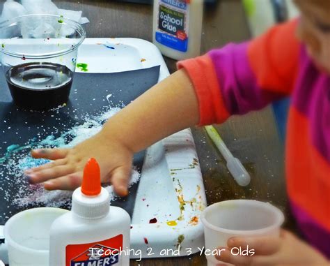 Inviting A Mixed Age Group To Paint With Glue Salt And