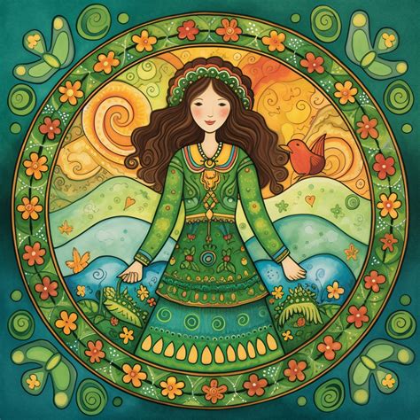 St. Patrick's Day Folk Art Print Free Stock Photo - Public Domain Pictures