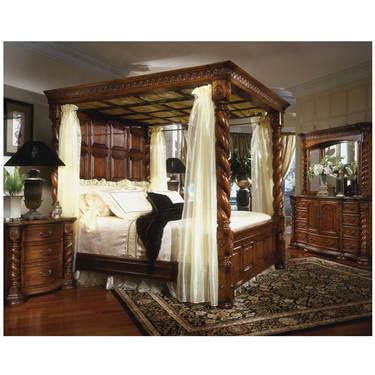 3 pc beds with oversized headboards feature carved details and sturdy construction. King Size 4 Poster Bedroom Set for Sale in Finley ...