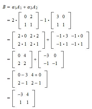 For what i've seen on finding linear combinations, this would involve using scalars and systems of equations the only problem is, from what i can see, as there is no division, i can't see a three component vector that isn't a linear combination of v and w. Linear combinations