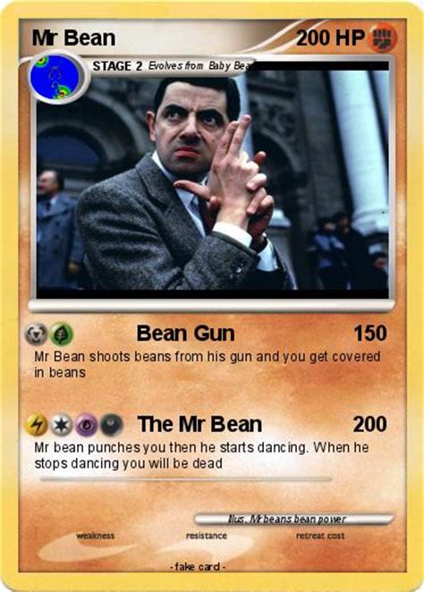 Pokémon Mr Bean 422 422 Bean Gun My Pokemon Card
