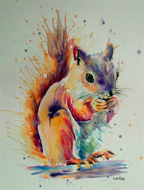 Watercolour Squirrel Squirrel Art Squirrel Painting Artist Painting
