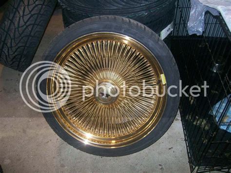 22 All Gold Daytons On Brand New Tires Lowrider Forums