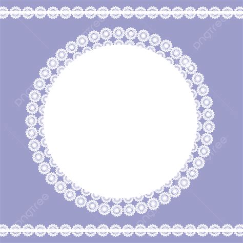 Pastel Color Border Hd Transparent Circle Lace Border In Purple Pastel