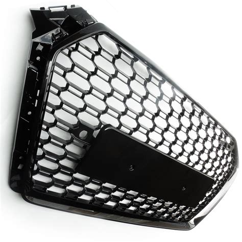 Audi A4 B9 RS4 Style Honeycomb Mesh Gloss Black Front Grille - Cleandubs