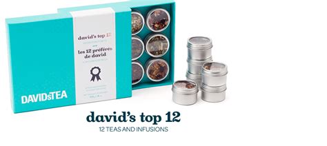 Davids Top 12 A Collection Of Our Twelve Most Popular Teas In A Beautiful Bright Teal Box