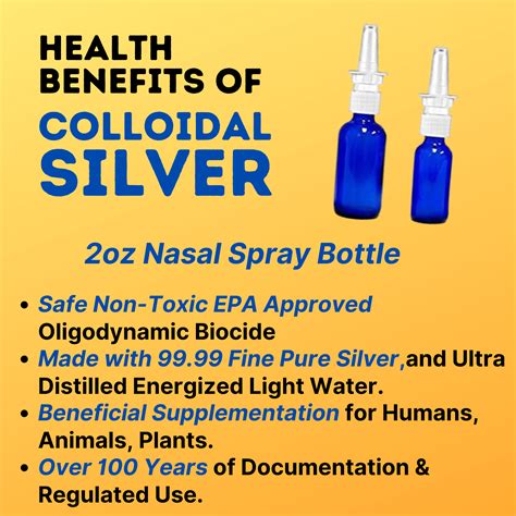 Colloidal Silver 2oz Nasal Spray Bottle