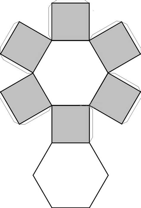 Recortables De Figuras Geométricas Prisma Hexagonal Figuras