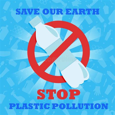Verschmutzung Durch Plastik Verhindern Unsere Erde Retten Ein Banner