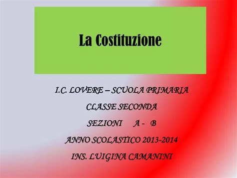 Ppt La Costituzione Powerpoint Presentation Free Download Id5056871