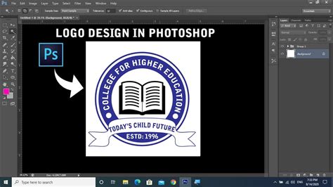 Logo Design Tutorial In Photoshop School Logo Design Using Photoshop