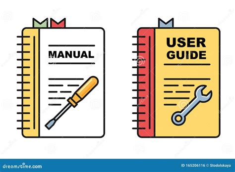 User Guide Book - Manual or Instructions Icons, Spiral Book Stock