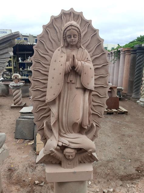 Virgen De Guadalupe En Cantera Virgen De Guadalupe Decoraci N Del Jard N Estatuas