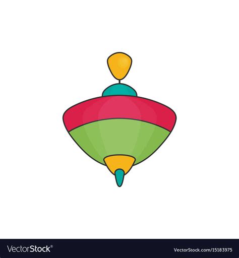 Toy Icon Flat Whirligig Royalty Free Vector Image