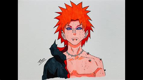 Drawing Pain From Naruto Shippuden Anime Art Youtube