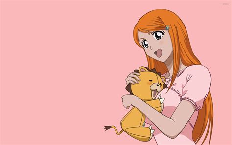 Kon And Inoue Orihime Hugging Bleach Wallpaper Anime Wallpapers