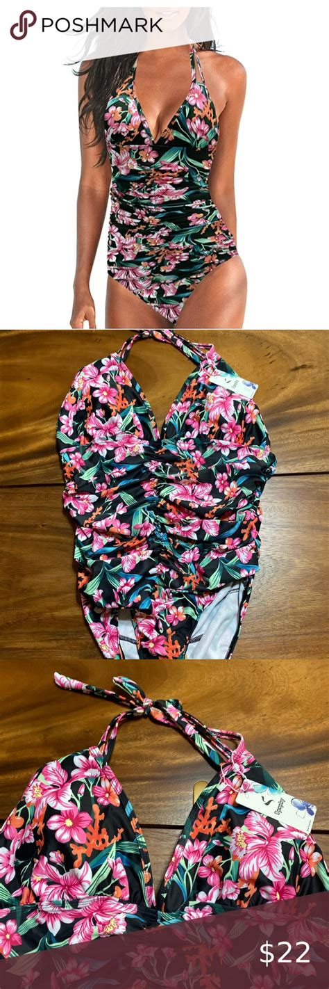 Upopby Halter Push Up One Piece Tummy Control 16 Backless One Piece