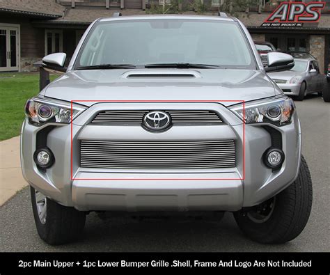 Fits 2014 2019 Toyota 4runner Reg Model Upper Bumper Black Billet