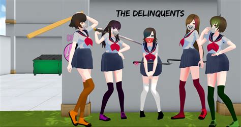 Mmd X Yandere Simulator The Delinquents By Nofoxyhere On Deviantart