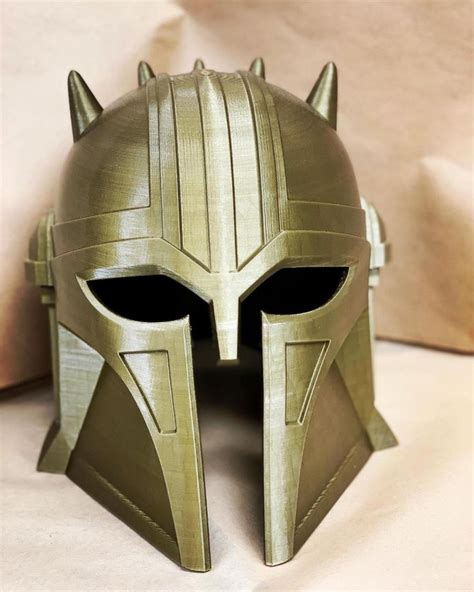 D Printed Mandalorian Blacksmith Armorer Cosplay Helmet Etsy