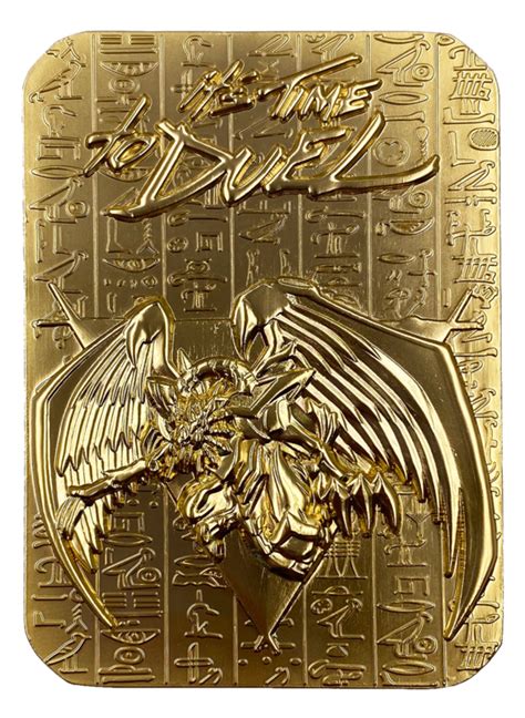 Yu Gi Oh Metal God Card 24k Gold Plated Winged Dragon Of Ra At