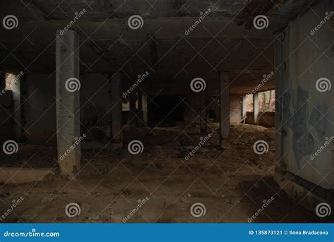 Dark And Scary Basement Stock Image Image Of Desolated 135873121