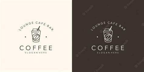 Plantilla De Logotipo De Café Elegante Bar Cafetería Salón Minimalista