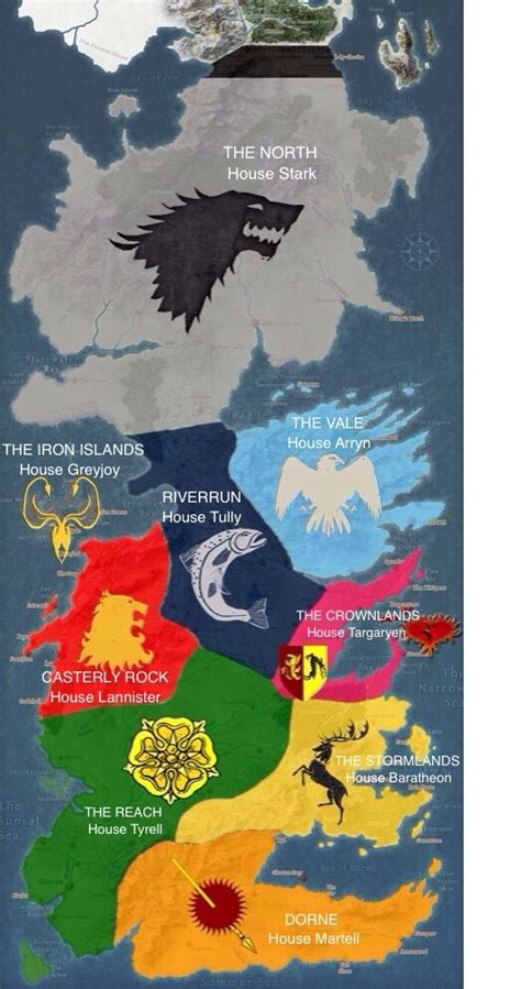 Is There A Map Of Westeros That Delineates The Borders Of Vassal