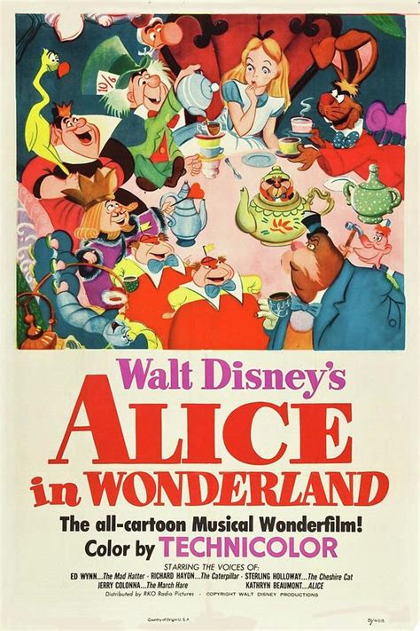 Alice In Wonderland 1951 By Movie Poster Prints Artofit