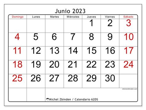 Calendario Junio De 2023 Para Imprimir “47ds” Michel Zbinden Mx