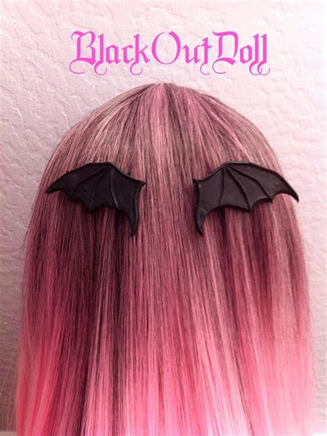 Black Bat Wing Hair Clip Now Available On Etsy Ebay And Storenvy By Blackoutdoll Xoxo Pastel