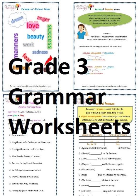 These worksheets for class 3 english or 3rd grade english worksheets help students to practice, improve knowledge as they are an effective tool in. Grade 3 Grammar Worksheets - Lets Share Knowledge | Worksheets for grade 3, Grammar worksheets ...
