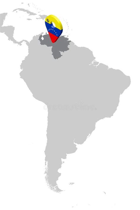 Venezuela Location Map On Map South America 3d Venezuela Flag Map