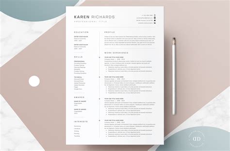 This one page cv is a great choice if you're looking to feature a fun photo or portrait of yourself. One Page Resume Template | Creative Resume Templates ...