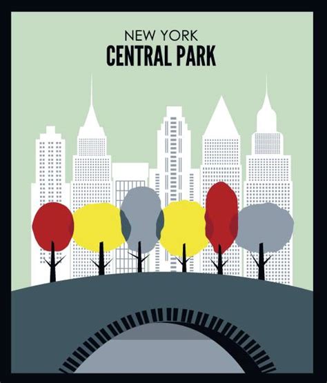 Central Park Manhattan Illustrations Royalty Free Vector Graphics