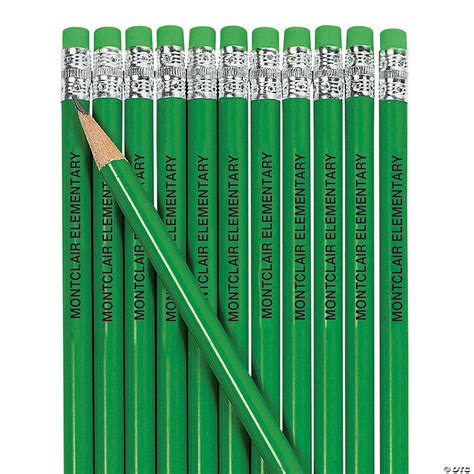 Personalized Green Pencils 24 Pc Oriental Trading