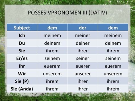 Das possessivpronomen drückt einen besitz oder allgemein eine zugehörigkeit aus. Possessivpronomen | Deutsch, German, Map screenshot