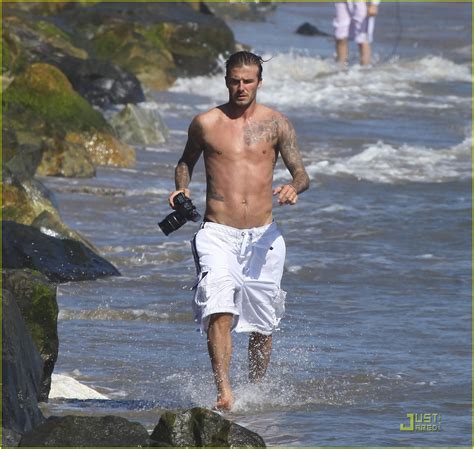 David Beckham Shirtless Surfing Photo Brooklyn Beckham Celebrity Babies David