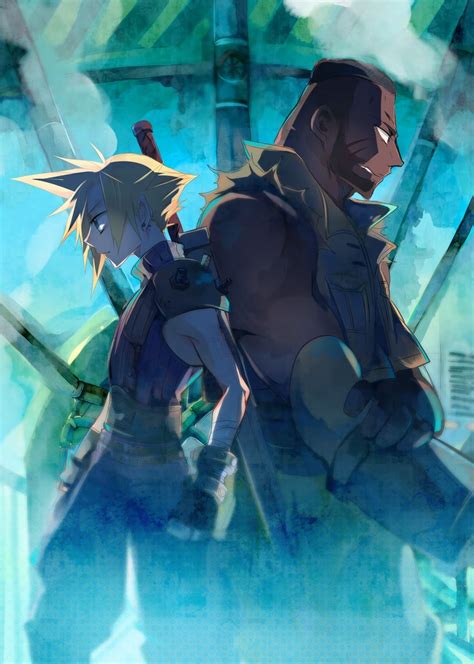 Cloud Strife And Barret Wallace Final Fantasy And 1 More Drawn By