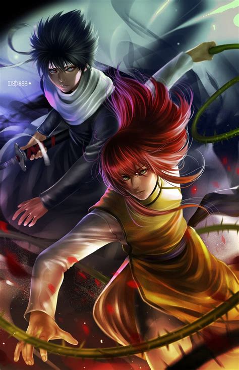 Kurama and hiei's names came to togashi on the spur of the moment.1 when the two were introduced during the dark tournament, kurama is able to temporarily revert to his original form. Hiei And Kurama by alex-malveda on DeviantArt | Anime ...