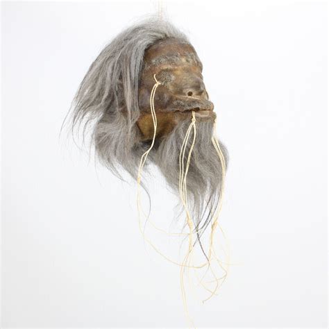 Replik Schrumpfkopf Spiegelanhänger Shrunken Head Tsantsa Ecuador