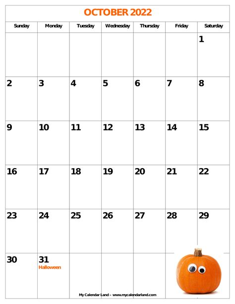 October 2023 Calendar My Calendar Land