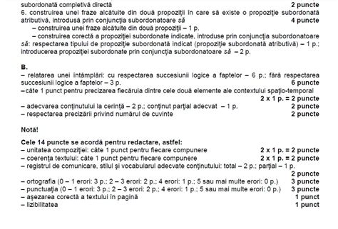 Potrivit baremului de evaluare și de notare, nu se acordă fracţiuni de punct. Barem Evaluare Nationala 2017 Edu Ro - 1