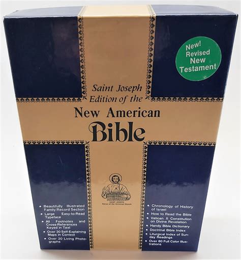New American Bible St Joseph Medium Size Edition White In T Etsy
