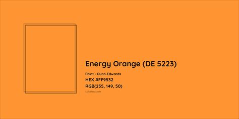 Energy Orange De 5223 Complementary Or Opposite Color Name And Code