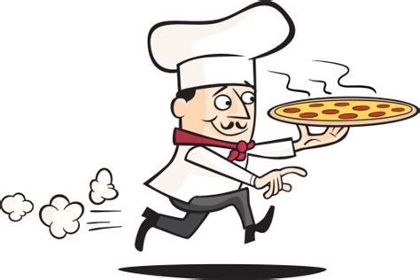 Chef Delivering A Pizza Stock Illustration Download Image Now Istock
